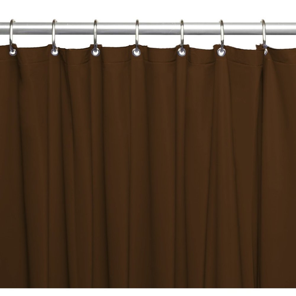 Dark Brown faux suede shower curtain